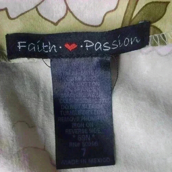 FAITH Love PASSION Retro Floral Print Micro Mini Skirt sz 7 - Picture 8 of 9